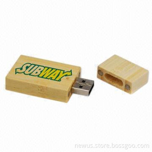 Green Wooden USB Flash Drive